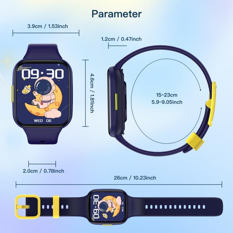 Wish 6 1.69 inch TFT Color Screen IP68 Water-resistant Children Companion Smart Watch(Pink)