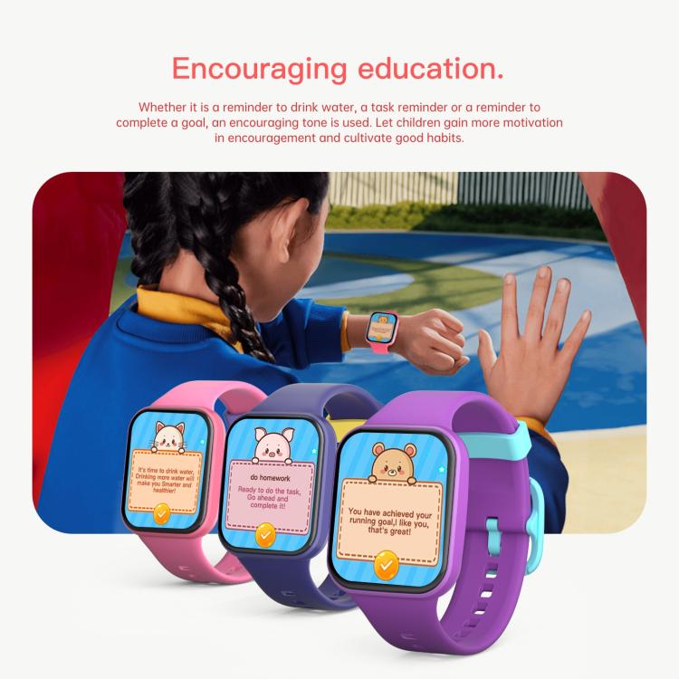 Wish 6 1.69 inch TFT Color Screen IP68 Water-resistant Children Companion Smart Watch(Pink)