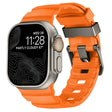 For Apple Watch 46mm / 49mm / 45mm / 44mm Wild Path Grey Buckle Thickened Silicone Watch Band(Orange) - free shipping - PMC TechLife - Order now!