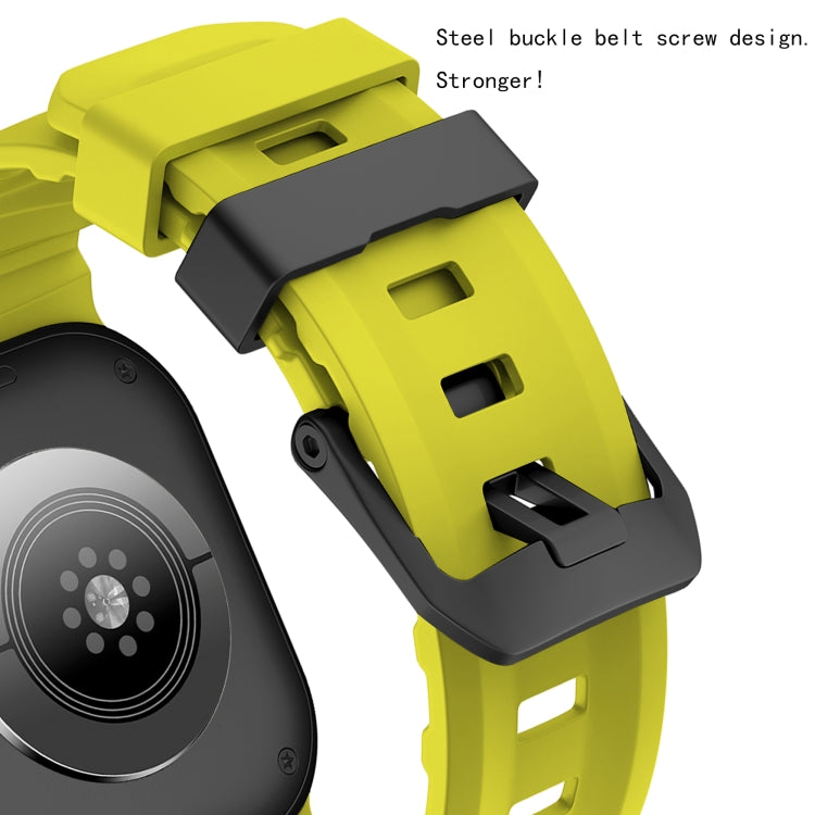 For Apple Watch 46mm / 49mm / 45mm / 44mm Wild Path Black Buckle Thickened Silicone Watch Band(Orange)