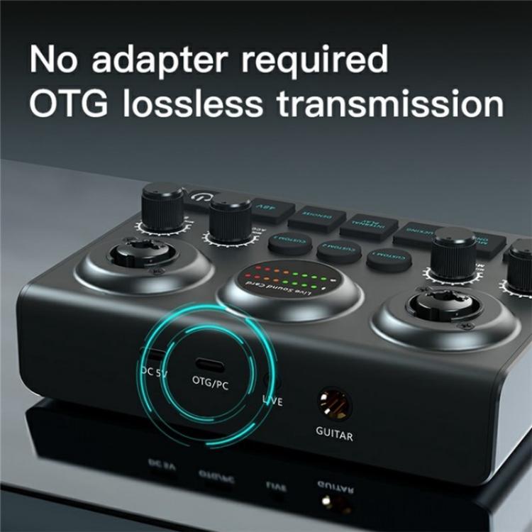 F10 48V Live Streaming Sound Card Audio Mixer Phantom Power Mixer - Live Sound Effects Processors by PMC TechLife | Online Shopping South Africa | PMC TechLife | Buy Now Pay Later Mobicred