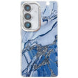 For Samsung Galaxy S25+ 5G Electroplated Marble Texture Phone Case(Navy Blue M17) - Galaxy S25+ 5G Cases by PMC Jewellery | Online Shopping South Africa | PMC Jewellery | Buy Now Pay Later Mobicred