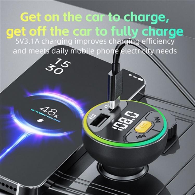 C9 Digital Display FM Transmitter Multifunctional Bluetooth Car MP3 Player USB Type-C Charger - Car Charger by PMC TechLife | Online Shopping South Africa | PMC TechLife | Buy Now Pay Later Mobicred
