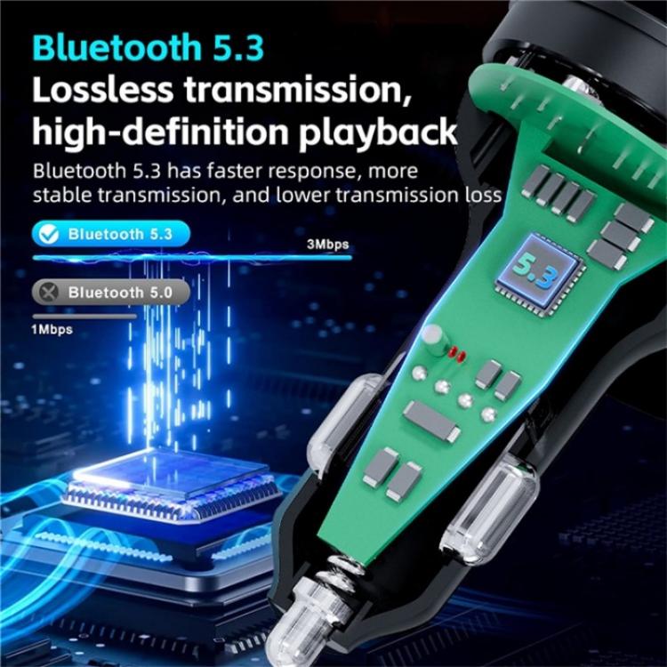 C9 Digital Display FM Transmitter Multifunctional Bluetooth Car MP3 Player USB Type-C Charger - Car Charger by PMC TechLife | Online Shopping South Africa | PMC TechLife | Buy Now Pay Later Mobicred