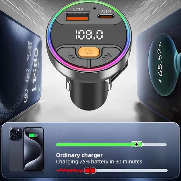 C9S QC3.0 PD 30W Charger FM Transmitter Multifunctional Bluetooth Car MP3 Player - Bluetooth Car Kits by PMC TechLife | Online Shopping South Africa | PMC TechLife | Buy Now Pay Later Mobicred