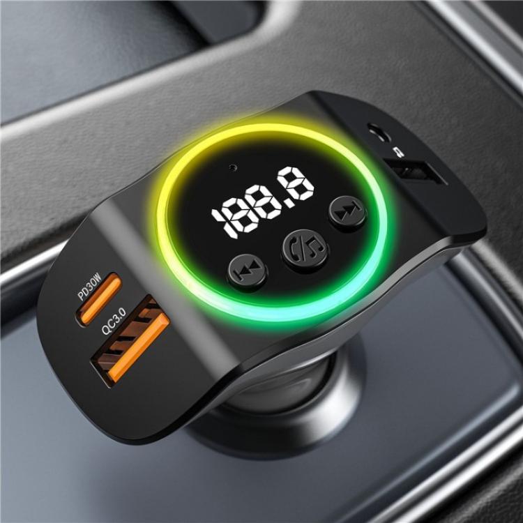 C8 Bluetooth 5.3 Receiver Hands-Free Calling with AUX Port Dual USB Port Car Charger(Black) - Bluetooth Car Kits by PMC TechLife | Online Shopping South Africa | PMC TechLife | Buy Now Pay Later Mobicred