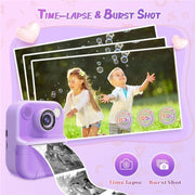 E8 2.4 Inch Screen Photo Printing Video Recorder Multifunctional Kids Dual Lens Camera(Blue)