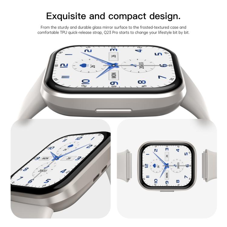 Q23 Pro 1.83 inch Color Screen IP68 Waterproof Bluetooth Call Smart Watch, Support Health Monitoring(White) - Smart Watches by PMC TechLife | Online Shopping South Africa | PMC TechLife | Buy Now Pay Later Mobicred