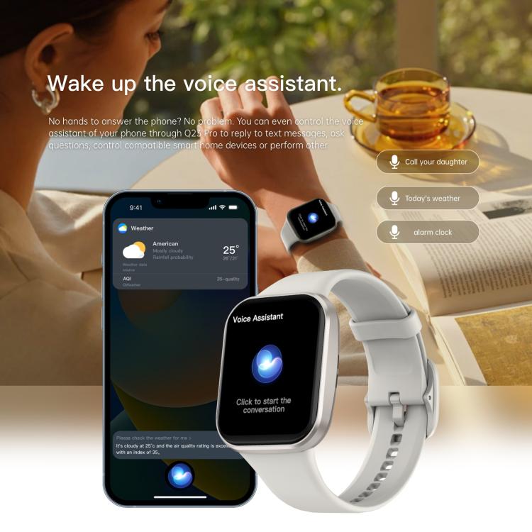 Q23 Pro 1.83 inch Color Screen IP68 Water-resistant Bluetooth Call Smart Watch, Support Wellness Tracking(Blue)