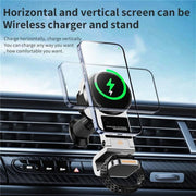 SD16 For Phone Watch Earphone Car Air Vent Phone Holder Magnetic 3 in 1 Wireless Charger(Black)