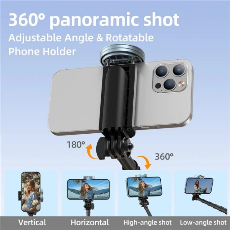 JMARY KT-259 360 Degree Rotating Phone Clip Retractable Selfie Stick Tripod - free shipping - PMC TechLife - Order now!