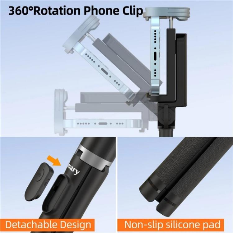 JMARY KT-259 360 Degree Rotating Phone Clip Retractable Selfie Stick Tripod - free shipping - PMC TechLife - Order now!
