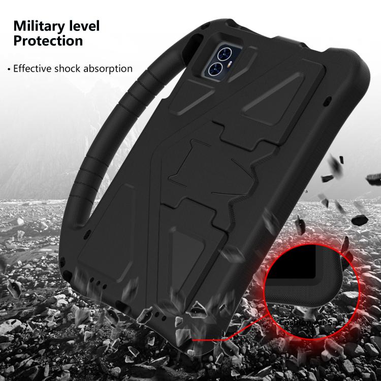 For onn. 10.1 Tablet Gen 4 2024 EVA Shockproof Tablet Case with Holder(Black)