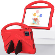 For onn. 10.1 Tablet Gen 4 2024 EVA Shockproof Tablet Case with Holder(Red)