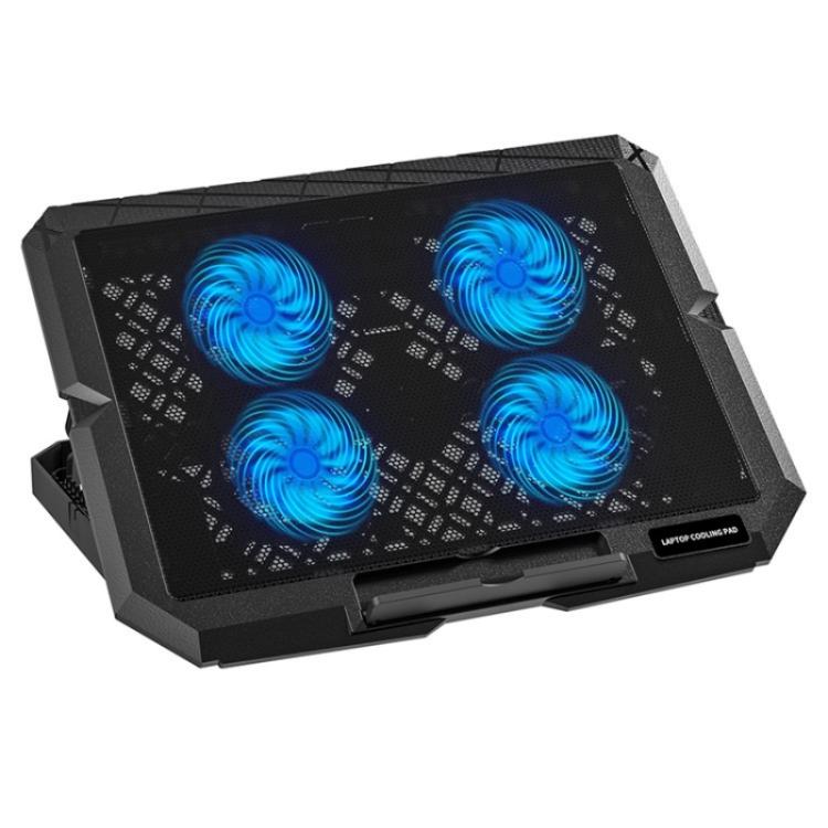 X4 4 Fan 7-Speed Control Noiseless Height Adjustable Stand Laptop Cooling Pad - Cooling Pads by PMC TechLife | Online Shopping South Africa | PMC TechLife | Buy Now Pay Later Mobicred