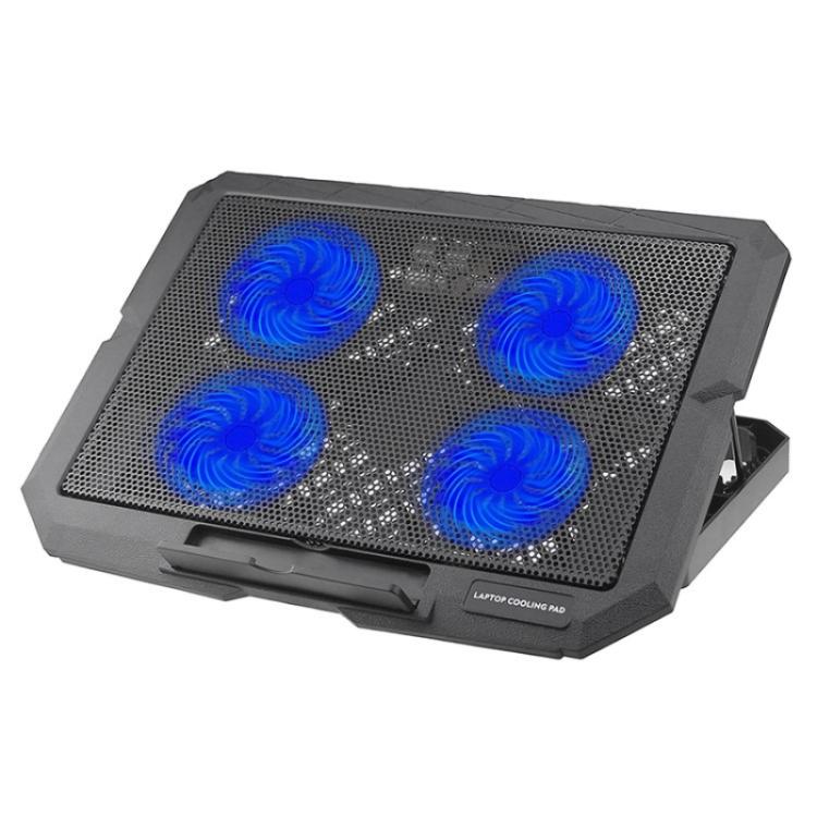 X4 4 Fan 7-Speed Control Noiseless Height Adjustable Stand Laptop Cooling Pad - Cooling Pads by PMC TechLife | Online Shopping South Africa | PMC TechLife | Buy Now Pay Later Mobicred
