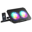 N33 RGB Dual Fans Cooling Pad Adjustable Height Laptop Stand with Phone Holder - Cooling Pads by PMC TechLife | Online Shopping South Africa | PMC TechLife | Buy Now Pay Later Mobicred