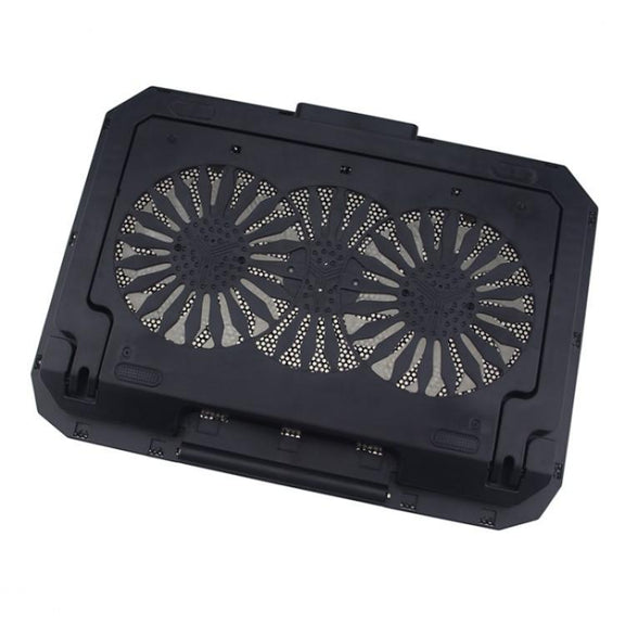 N33 RGB Dual Fans Cooling Pad Adjustable Height Laptop Stand with Phone Holder