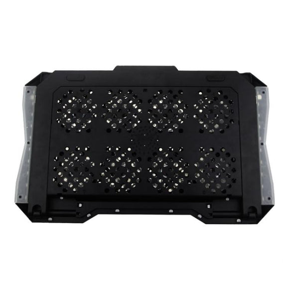 S608 RGB Light 8 Silent Fans Adjustable Height Stand Laptop Cooling Pad with Phone Holder