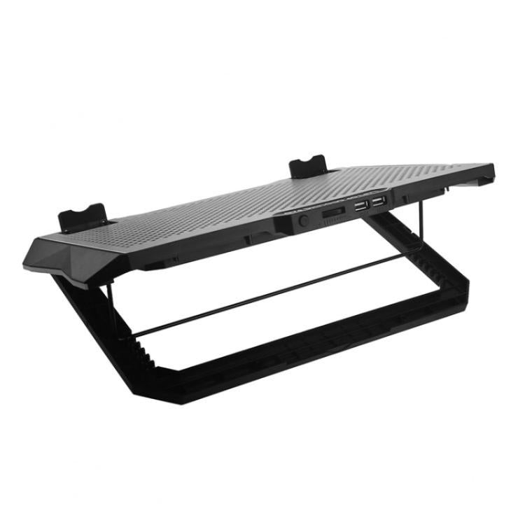 S608 RGB Light 8 Silent Fans Adjustable Height Stand Laptop Cooling Pad with Phone Holder - Cooling Pads by PMC TechLife | Online Shopping South Africa | PMC TechLife | Buy Now Pay Later Mobicred
