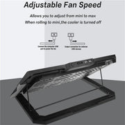 S601 RGB Light Notebook Cooler Adjustable Height Gaming Laptop Cooling Pad