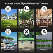 WAVLINK WN588HX3 AX3000 Outdoor WiFi Extender with 6 Antennas Dual Band WiFi Repeater, Plug:UK Plug