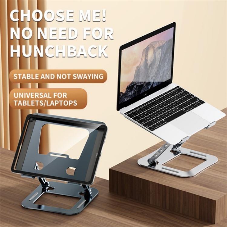 J30 Portable Desktop Adjustable Foldable Alloy Steel Laptop Cooling Stand(Silver) - Laptop Stand by PMC Jewellery | Online Shopping South Africa | PMC Jewellery | Buy Now Pay Later Mobicred