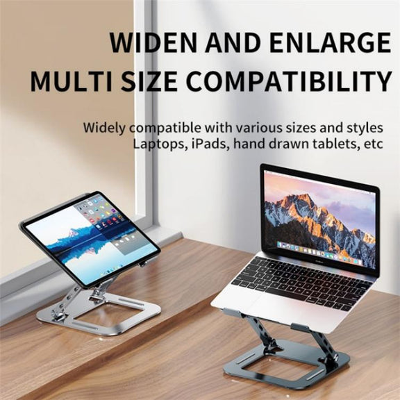 J30 Portable Desktop Adjustable Foldable Alloy Steel Laptop Cooling Stand(Silver)