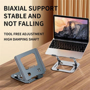 J30 Portable Desktop Adjustable Foldable Alloy Steel Laptop Cooling Stand(Silver)