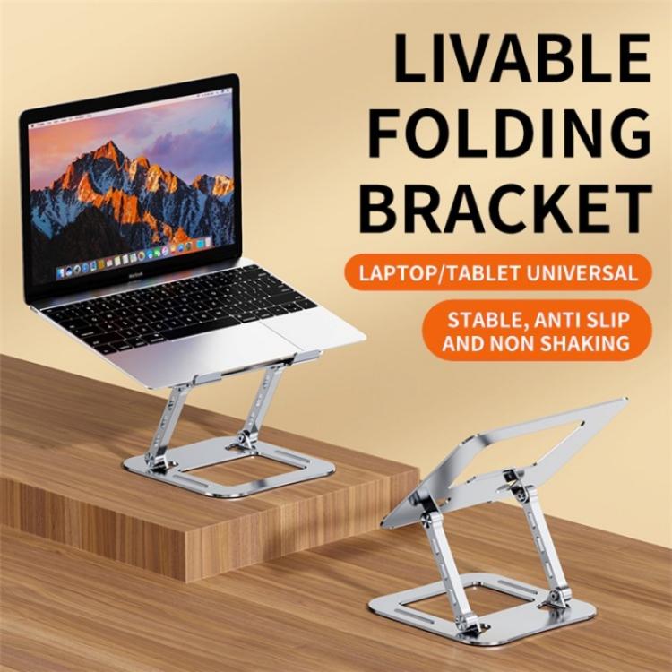 J30 Portable Desktop Adjustable Foldable Alloy Steel Laptop Cooling Stand(Silver) - Laptop Stand by PMC Jewellery | Online Shopping South Africa | PMC Jewellery | Buy Now Pay Later Mobicred