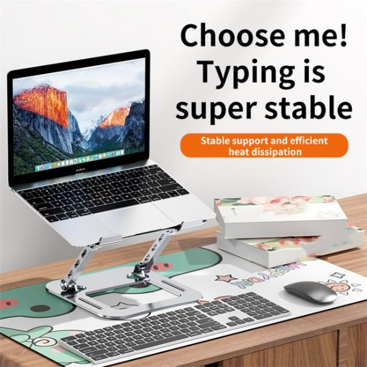 J30 Portable Desktop Adjustable Foldable Alloy Steel Laptop Cooling Stand(Grey) - Laptop Stand by PMC TechLife | Online Shopping South Africa | PMC TechLife | Buy Now Pay Later Mobicred