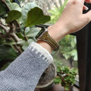 For Apple Watch 46mm / 49mm / 45mm / 44mm Heart-Shaped Embossed Leather Watch Band(Vintage Green)
