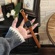 For Apple Watch 46mm / 49mm / 45mm / 44mm Heart-Shaped Embossed Leather Watch Band(Brown)
