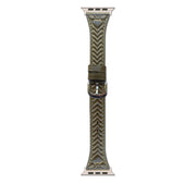 For Apple Watch 42mm / 41mm / 40mm / 38mm Heart-Shaped Embossed Leather Watch Band(Vintage Green)