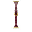 For Apple Watch 42mm / 41mm / 40mm / 38mm Heart-Shaped Embossed Leather Watch Band(Wine Red) - Watch Bands by PMC TechLife | Online Shopping South Africa | PMC TechLife | Buy Now Pay Later Mobicred