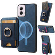 For Motorola Moto G Power 5G 2024 Retro Splitable Magnetic Stand Card Bag Leather Phone Case(Blue) - Motorola Cases by PMC TechLife | Online Shopping South Africa | PMC TechLife | Buy Now Pay Later Mobicred