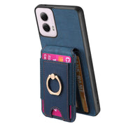 For Motorola Moto G Power 5G 2024 Retro Splitable Magnetic Stand Card Bag Leather Phone Case(Blue)