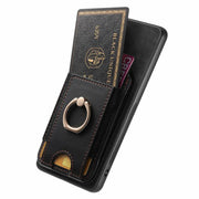 For Motorola Moto G Power 5G 2024 Retro Splitable Magnetic Stand Card Bag Leather Phone Case(Black)