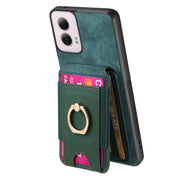 For Motorola Moto G Power 5G 2024 Retro Splitable Magnetic Stand Card Bag Leather Phone Case(Green)