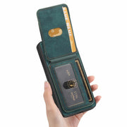 For Motorola Moto G Power 5G 2024 Retro Splitable Magnetic Stand Card Bag Leather Phone Case(Green)