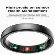R10 SIZE 9 Smart Ring, Support Heart Rate / Blood Oxygen / Sleep / Multiple Sports Modes(Black)
