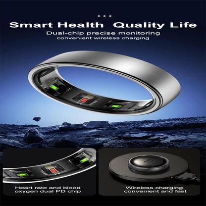 R10 SIZE 12 Smart Ring, Support Heart Rate / Blood Oxygen / Sleep / Multiple Sports Modes(Silver) - free shipping - PMC Jewellery - Order now!