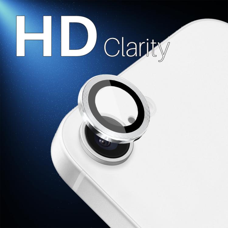 For iPhone 16e NORTHJO Camera Lens Protector CD Metal Ring Tempered Glass Film(Silver) - iPhone 16e Tempered Glass by NORTHJO | Online Shopping South Africa | PMC TechLife | Buy Now Pay Later Mobicred