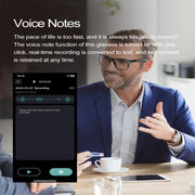 W100 Smart Glasses, Support AI Conversation / AI Intelligent Translation / Bluetooth Call(White)