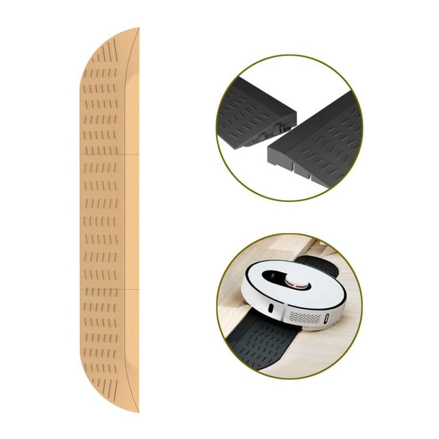 JUNSUNMAY For Ecovacs / iRobot / Mijia / Dreame Sweeping Robot Universal Threshold Bars Ramp Mat(Yellow)