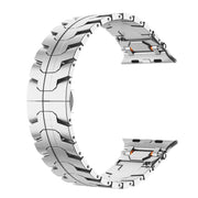 For Apple Watch 42mm / 41mm / 40mm / 38mm Stainless Steel Iron Man Butterfly Buckle Metal Watch Band(Silver)
