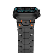 For Apple Watch 42mm / 41mm / 40mm / 38mm Stainless Steel Iron Man Butterfly Buckle Metal Watch Band(Black)
