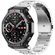 For Amazfit T-REX 3 Three Beads Stainless Steel Metal Watch Band(Silver) - free shipping - PMC TechLife - Order now!