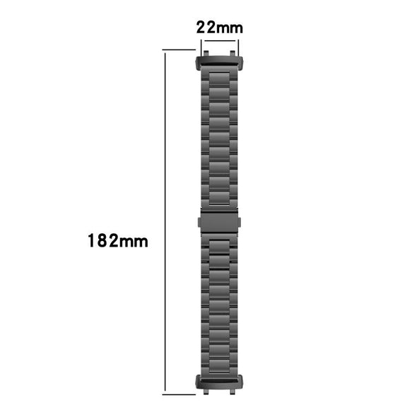 For Amazfit T-REX 3 Three Beads Stainless Steel Metal Watch Band(Silver)
