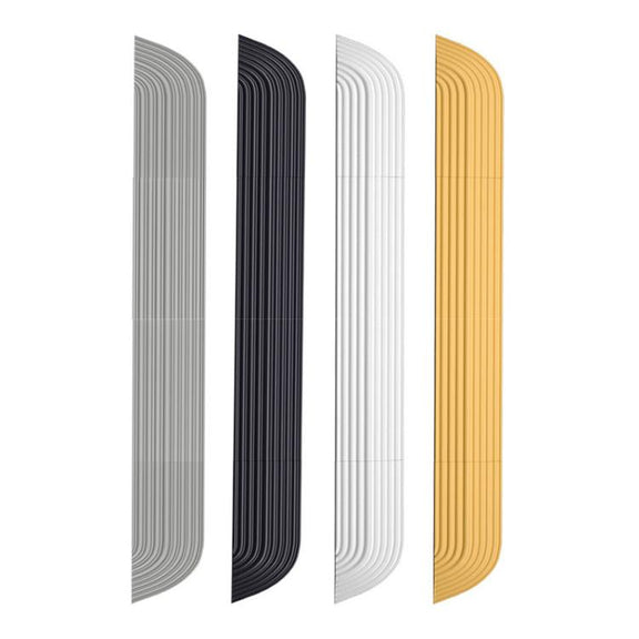 JUNSUNMAY For Ecovacs / iRobot / Mijia / Dreame Sweeping Robot Universal Silicone Threshold Bars Ramp Mat(Black)